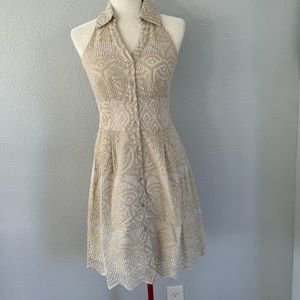Antonio Melani beige eyelet dress